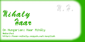 mihaly haar business card
